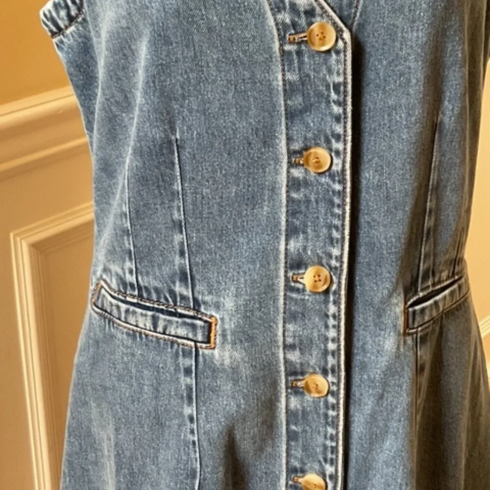Ann Taylor Modern Denim Shirtdress / 10P Authentic Indigo NWT Orig 169 - Picture 8 of 8